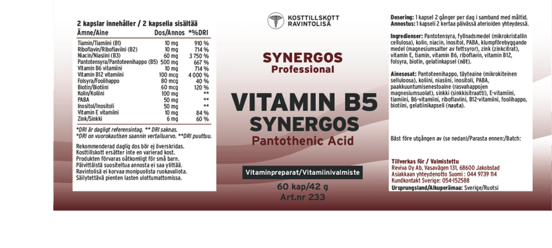 B5 Pantotensyra Synergos